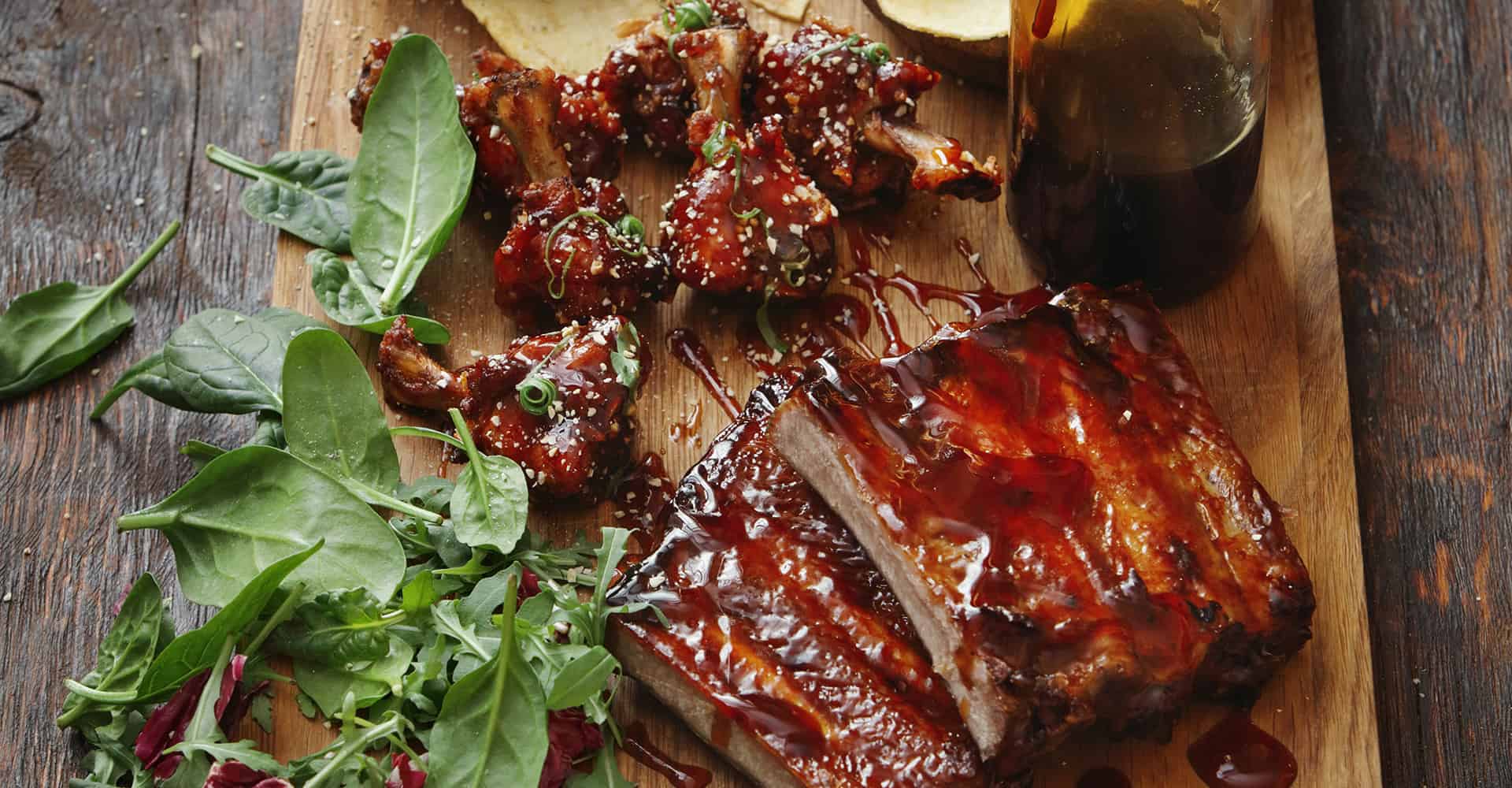 ribs-wings-with-a-glass-of-wine-golden-horse-casino